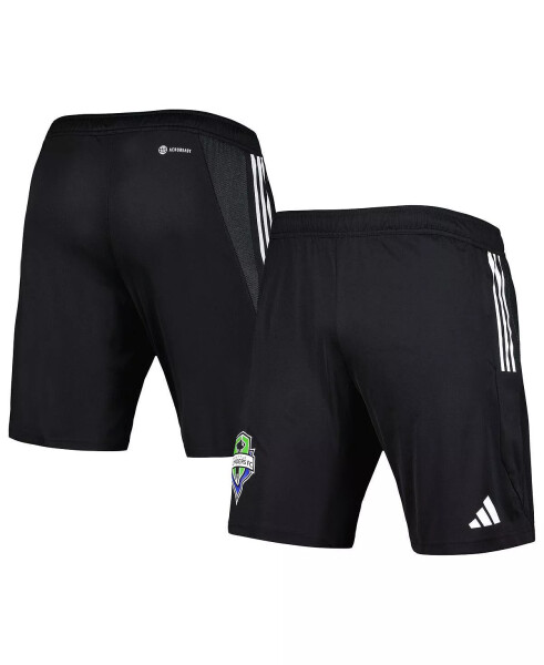 Men's Black Seattle Sounders FC 2023 On-Field AEROREADY Training Shorts Black - 5