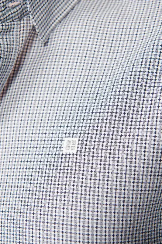 Men's Black Shirt Button Down Collar Cotton Easy Iron Armored Slim Fit A32y2089 - 5