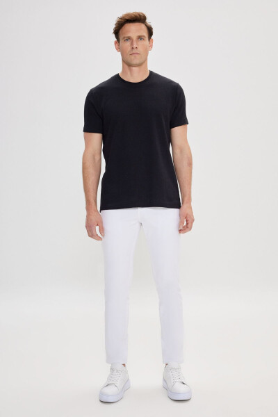 Men's Black Slim Fit Cotton Polo Shirt - ALTINYILDIZ CLASSICS (1)