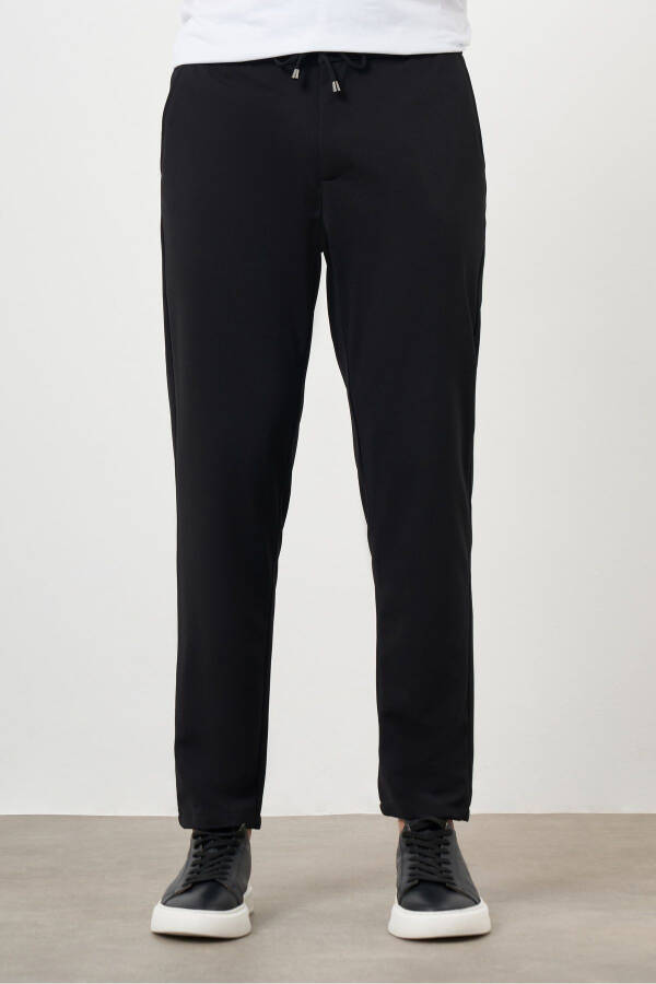 Men's Black Slim Fit Jogger Pants - 1