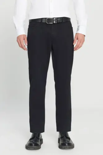 Men's Black Slim Fit Skinny 5 Pocket Cotton Canvas Stretch Chino Pants 