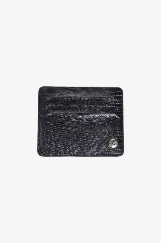 Men's Black Special Wooden Gift Boxed Belt - Card Holder Accessory Set Groom's Box - 3