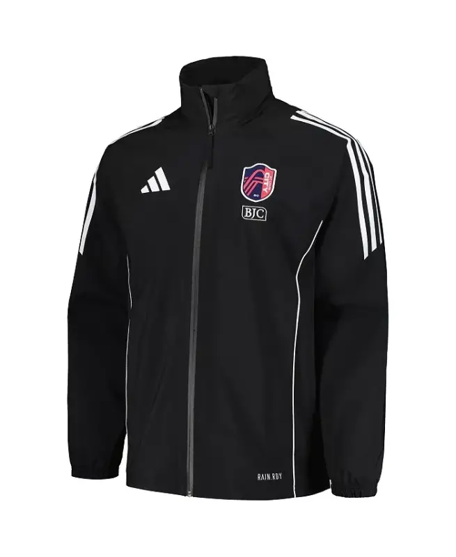 Men's Black St. Louis City SC Tiro 24 To'liq fermuarli kapüşonli yomg'ir kurtkasi - Qora - 2