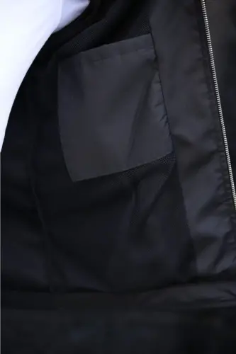 Men's Black Suede Spring Jacket-BLACK - 5
