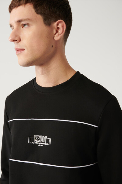 Men's Black Sweatshirt - 8