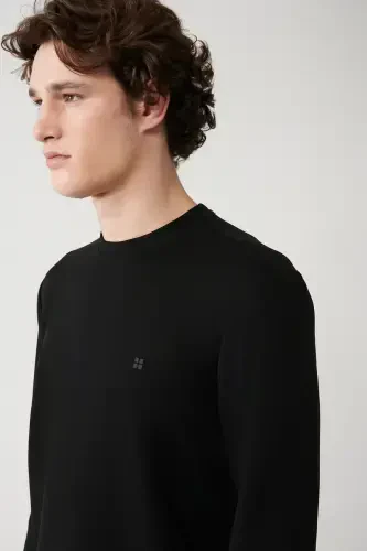Men's Black Sweatshirt - AVVA (1)