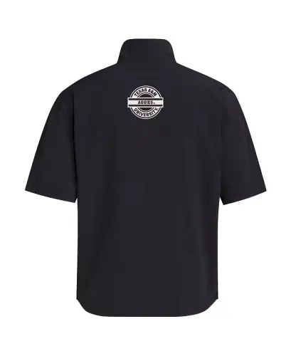 Men's Black Texas A&M Aggies 2024 Half-Zip Short Sleeve Training Jacket-Black - ADIDAS (1)
