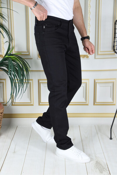 Men's Black Top Pocket Reinforced Regular Fit Relaxed Fit Stretch Chino Linen/canvas Cotton Trousers - 20