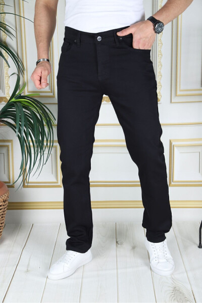 Men's Black Top Pocket Reinforced Regular Fit Relaxed Fit Stretch Chino Linen/canvas Cotton Trousers - 13