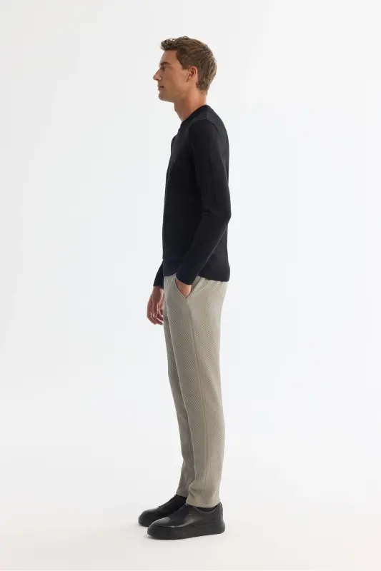 Men's Black Turtleneck Viscose Knit Sweater B005021-Black - 3
