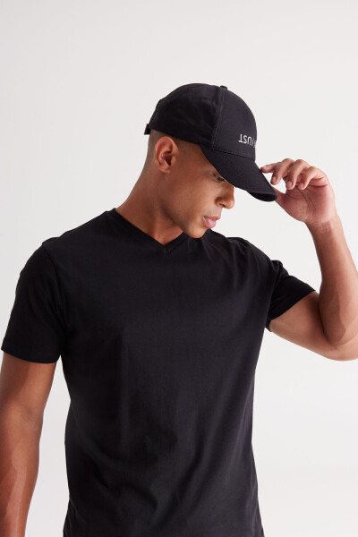 Men's Black V-Neck 2-Pack 100% Cotton Slim Fit - 5