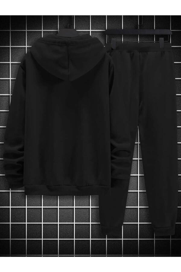 Men's Black Vertical Oversize JOGGER Leg Sweatsuit - 6