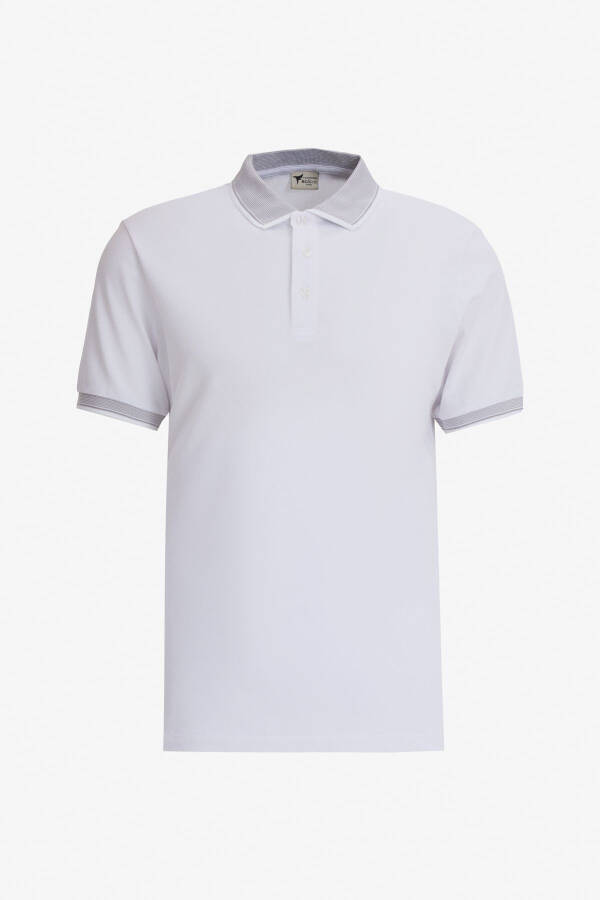 Men's Black-White-Navy 3 Pack Non-Iron Cotton Slim Fit Polo Neck T-Shirt - 6