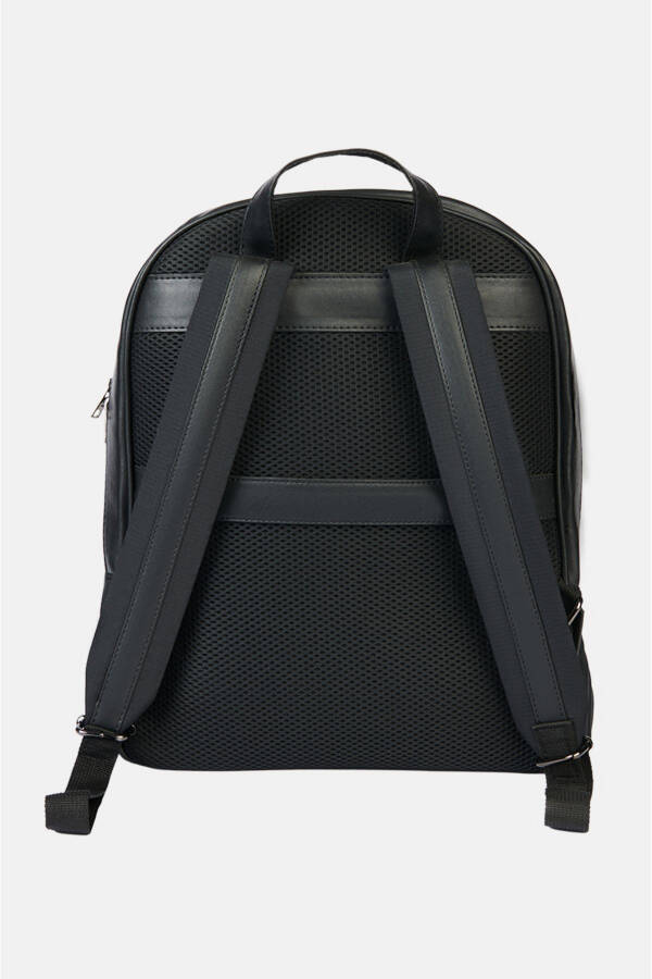 Men's Black Zipper Backpack - 7