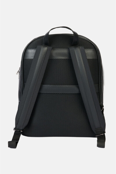 Men's Black Zipper Backpack - 2