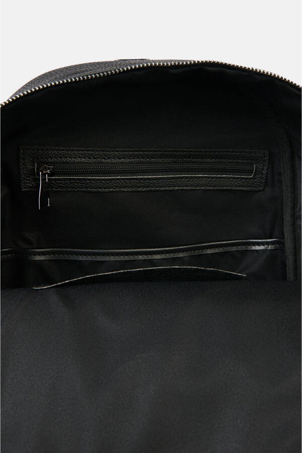 Men's Black Zippered Backpack - 11