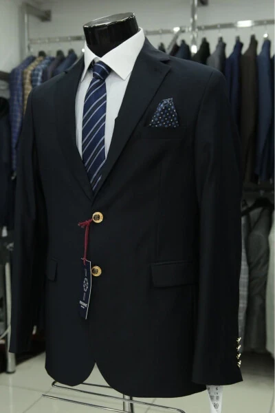 Men's Blazer with Metal Buttons - MASSARO (1)