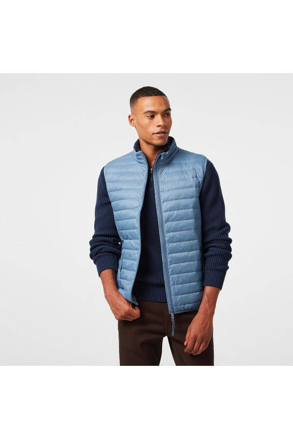 Men's Blue Goose Down Vest - 8