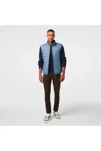 Men's Blue Goose Down Vest - 3