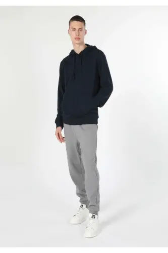 Men's blue hooded sweatshirt, regular fit. Cl1055785 - 1