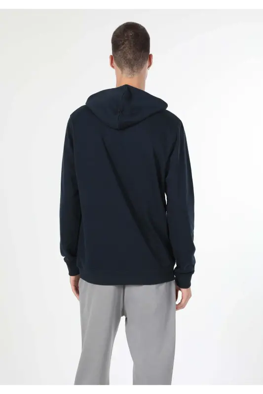 Men's blue hooded sweatshirt, regular fit. Cl1055785 - 2