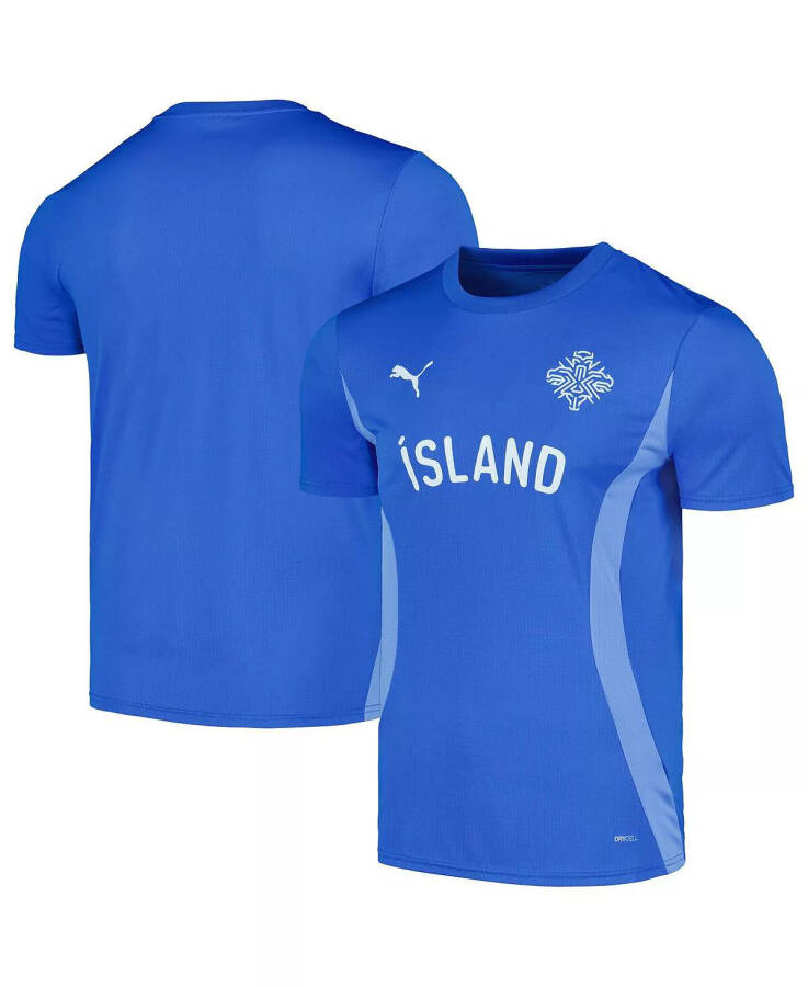 Men's Blue Iceland National Team 2024 Pre-Match Jersey Blue - 1