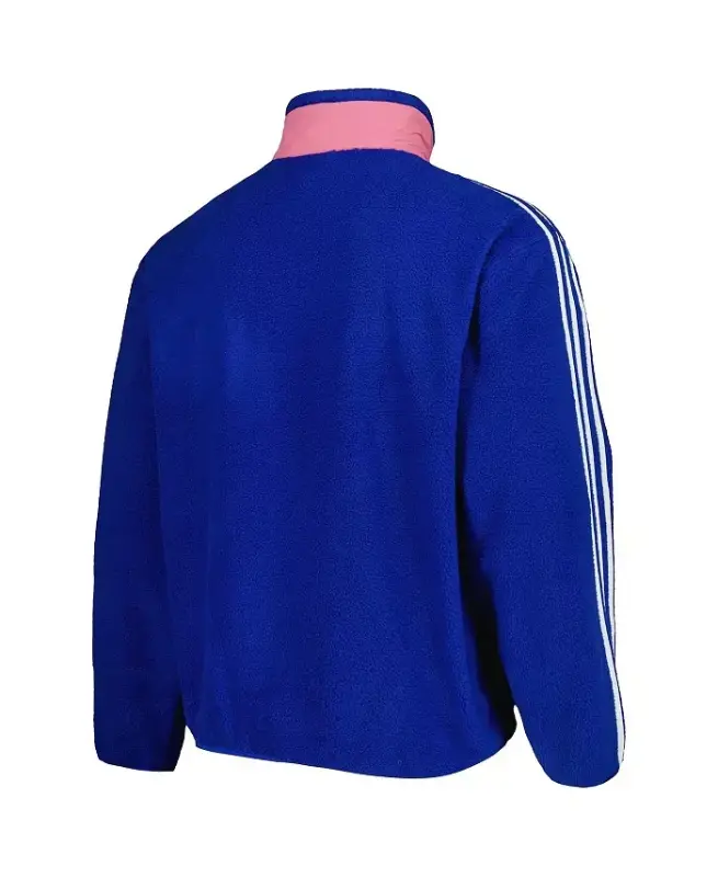 Men's Blue Juventus Lifestyler Fleece Full-Zip Jacket-Blue - 2
