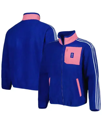 Men's Blue Juventus Lifestyler Fleece Full-Zip Jacket-Blue - 1
