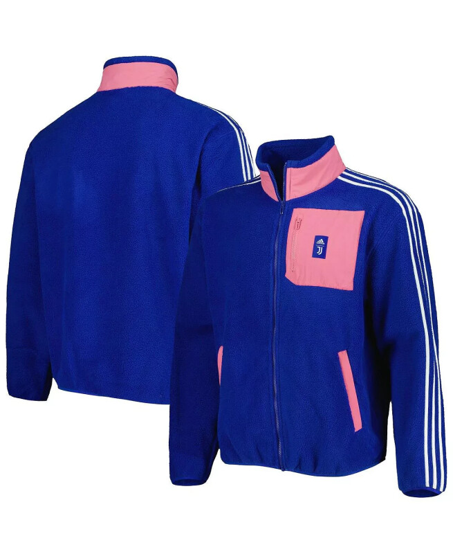 Men's Blue Juventus Lifestyler Fleece Full-Zip Jacket-Blue - 1