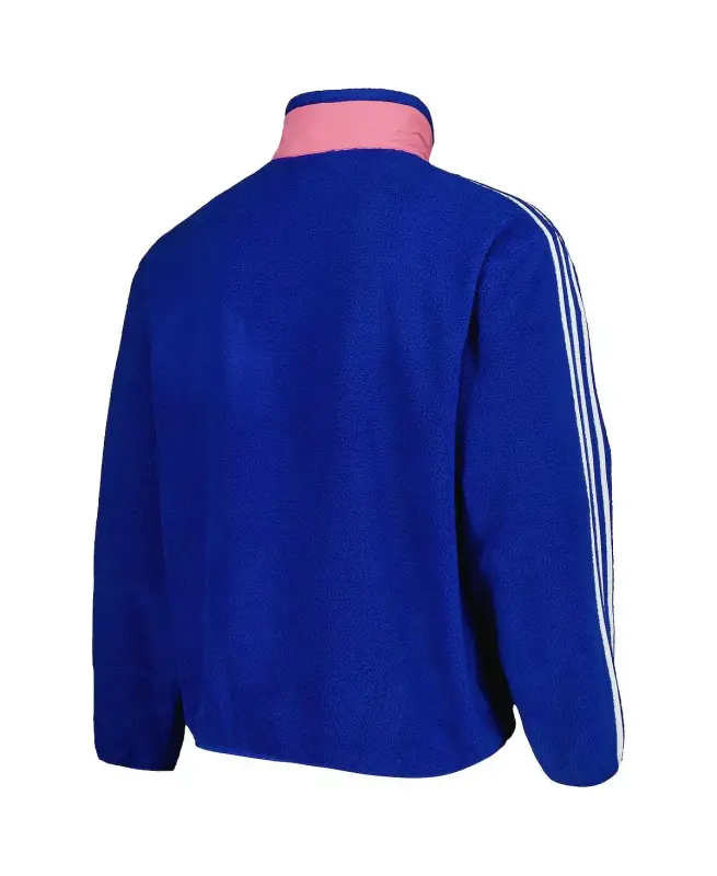 Men's Blue Juventus Lifestyler Fleece Full-Zip Jacket-Blue - 2