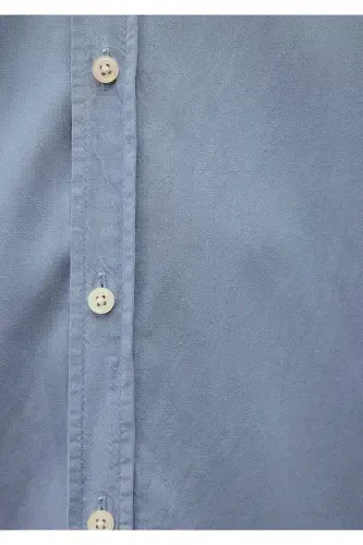 Men's Blue Long Sleeve Shirt Mountain Spring Shirt - 6