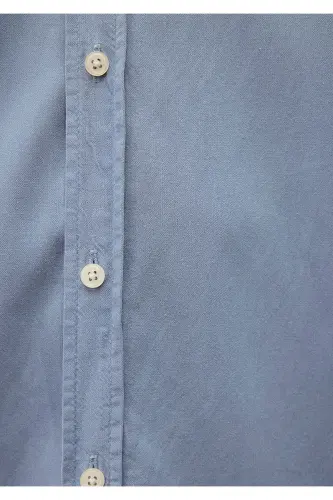 Men's Blue Long Sleeve Shirt Mountain Spring Shirt - 6