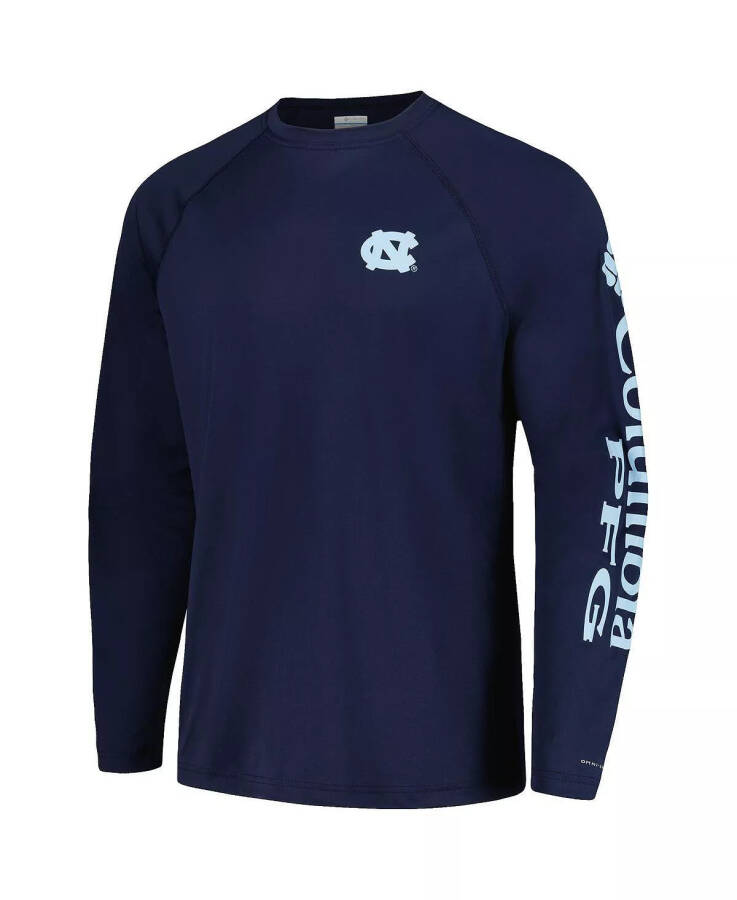 Men's Blue North Carolina Tar Heels Terminal Tackle Omni-Shade Raglan Long Sleeve T-shirt Blue - 3