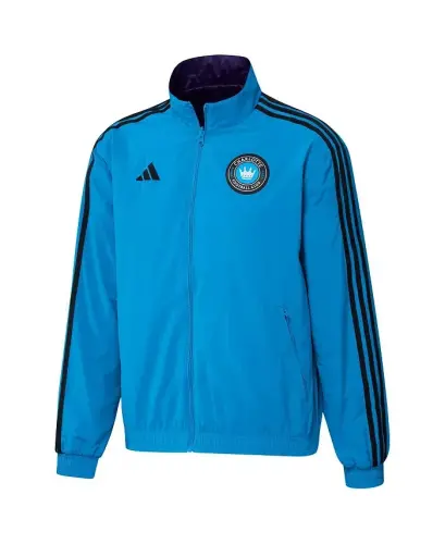 Men's Blue, Purple Charlotte FC 2023 On-Field Anthem Full-Zip Reversible Team Jacket-Blue, Purple - 3
