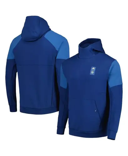 Men's Blue Seattle Sounders FC 2023 Player Travel Pullover Hoodie-Blue - 1