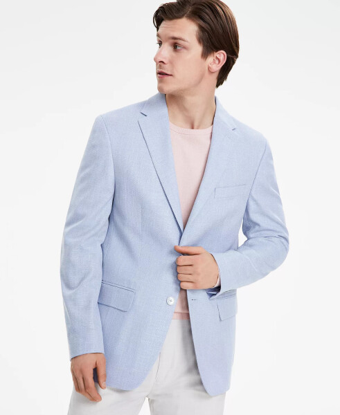 Men's Blue Solid Modern-Fit Sport Coat Light Blue - 1