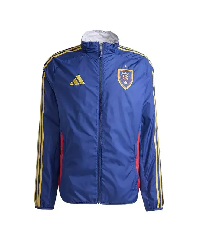 Men's Blue/White Real Salt Lake 2025 Anthem Reversible Full-Zip Jacket-Blue, White - 1