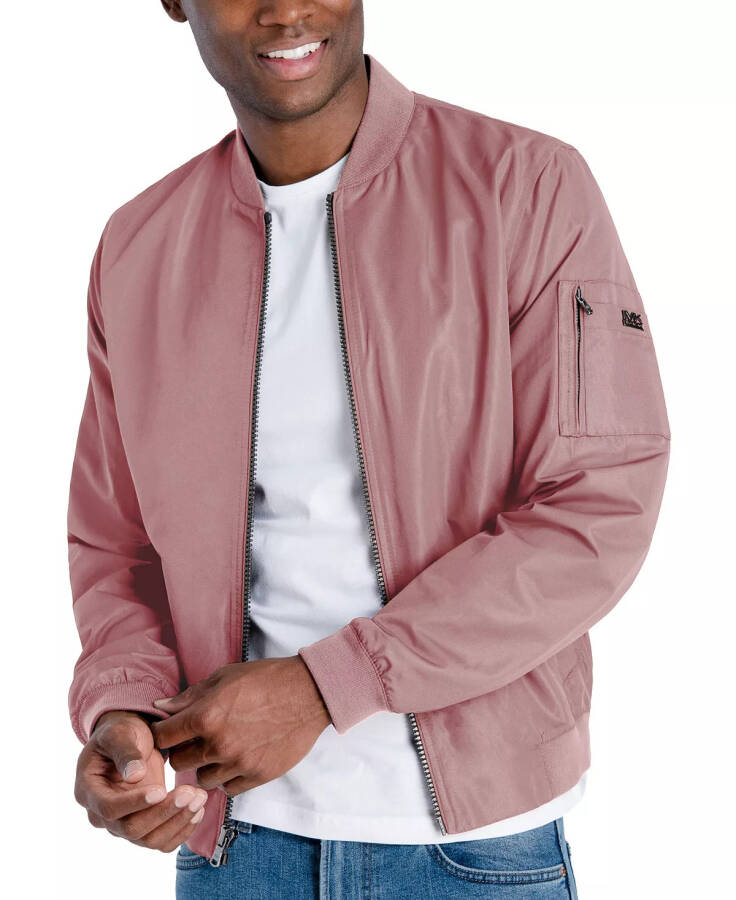 Men's Bomber Jacket, Created for Modazone Dusty Rose - 1