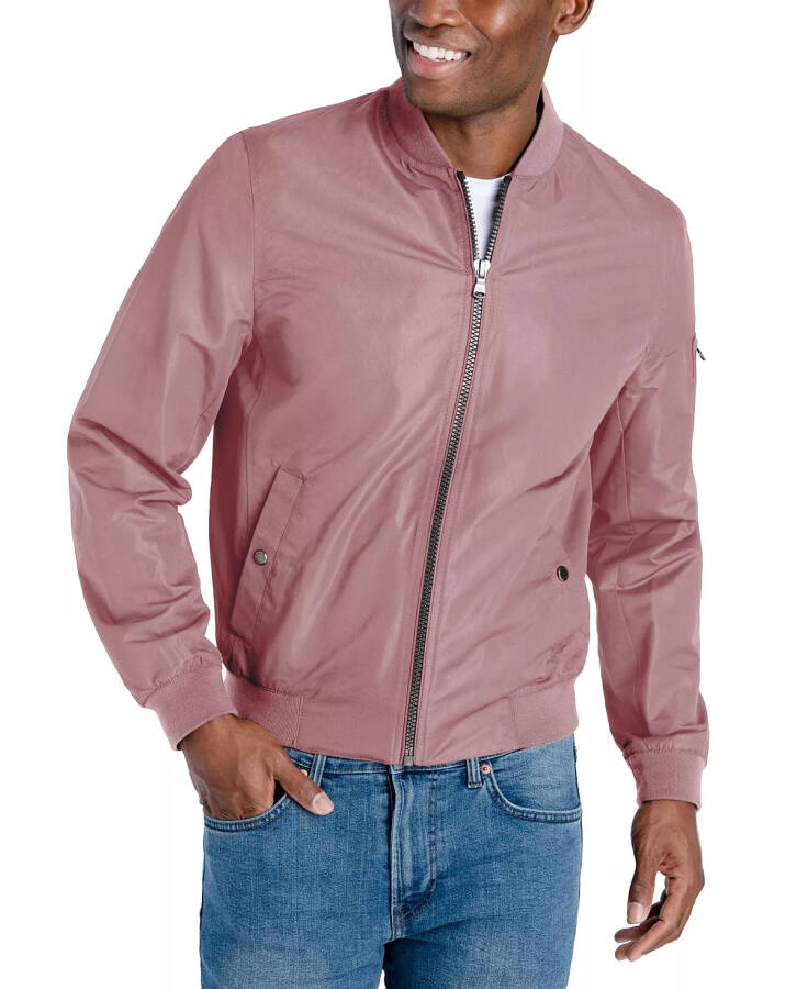 Men's Bomber Jacket, Created for Modazone Dusty Rose - 2