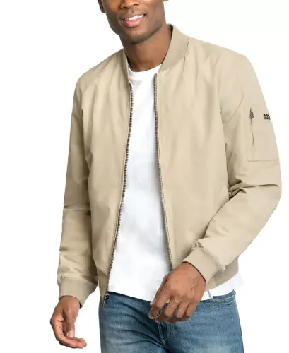 Men's Bomber Jacket, Created for Modazone-Khaki - 2