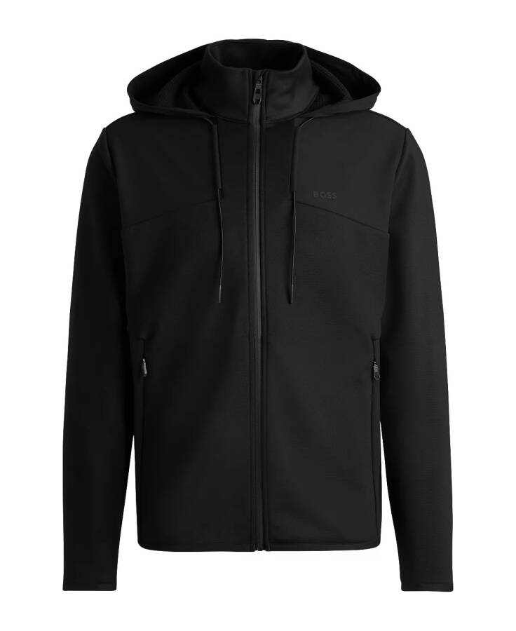 Men's Bonded-Fleece Zip-Up Hoodie Black - 3