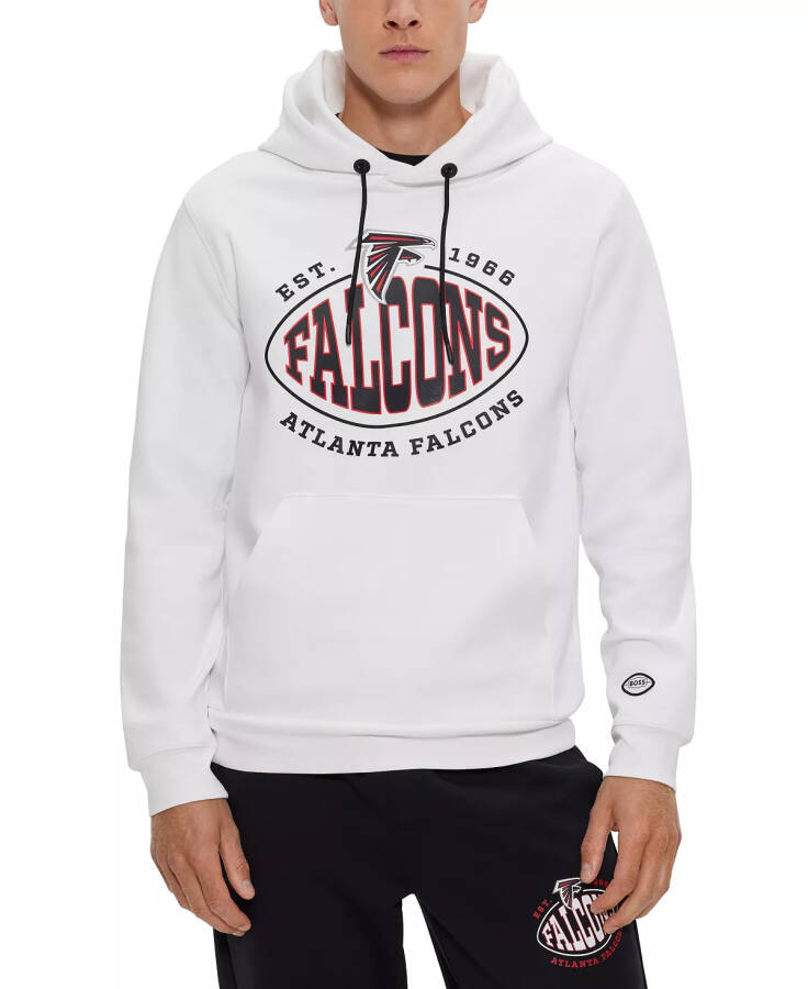 Men's BOSS x Atlanta Falcons NFL Hoodie Open White - 3