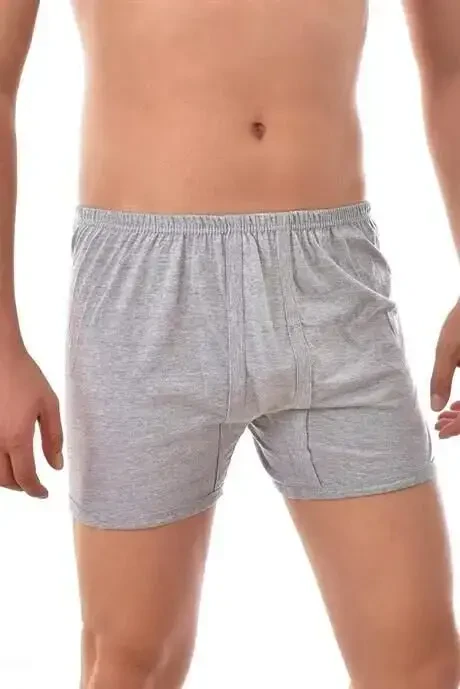 Men's Boxers Briefs 6-Pack Grey 100% Cotton Jersey - 3