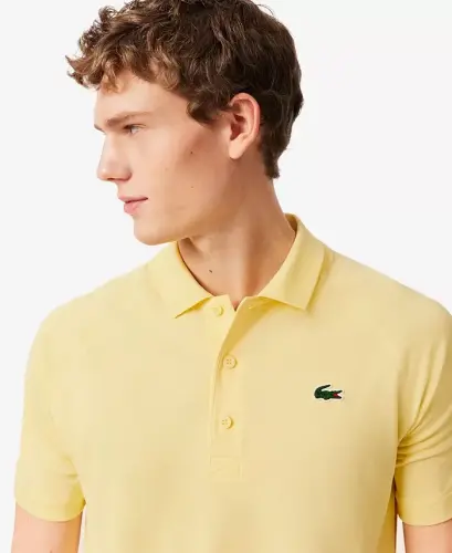 Men's Breathable Run-Resistant Interlock Polo Shirt - 107 Yellow - LACOSTE (1)