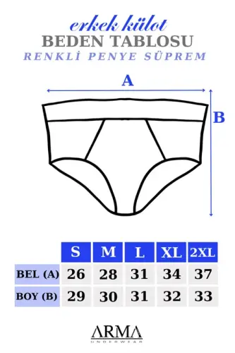 Men's Briefs 100% Cotton Assorted Color 3 Pack (White, Black, Gray) - BÜYÜKBEDENIZ (1)