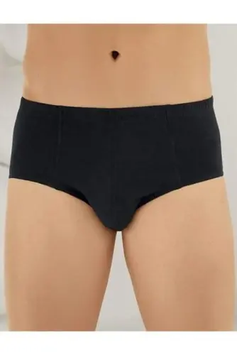 Men's Briefs 100% Cotton Assorted Color 3 Pack (White, Black, Gray) - 4