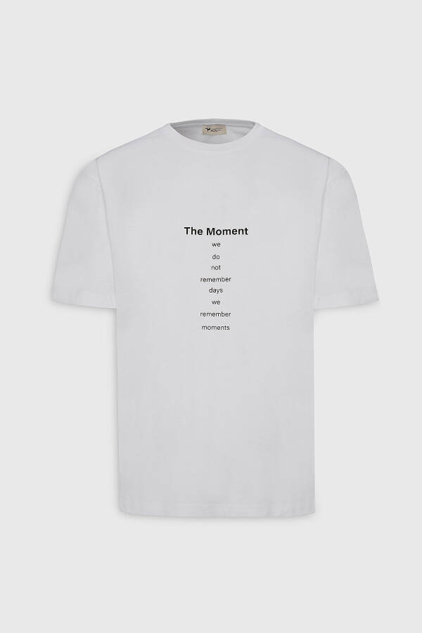 Men's Broken White Oversized Loose Fit Crew Neck - 6