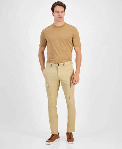 Men's Brushed Sateen Cargo Pants Dark Camel - 3