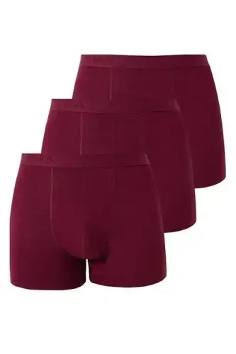 Men's Burgundy Bamboo Boxer 3-Pack - 4