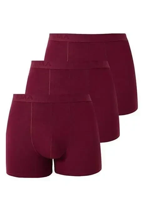 Men's Burgundy Bamboo Boxer 3-Pack - 4